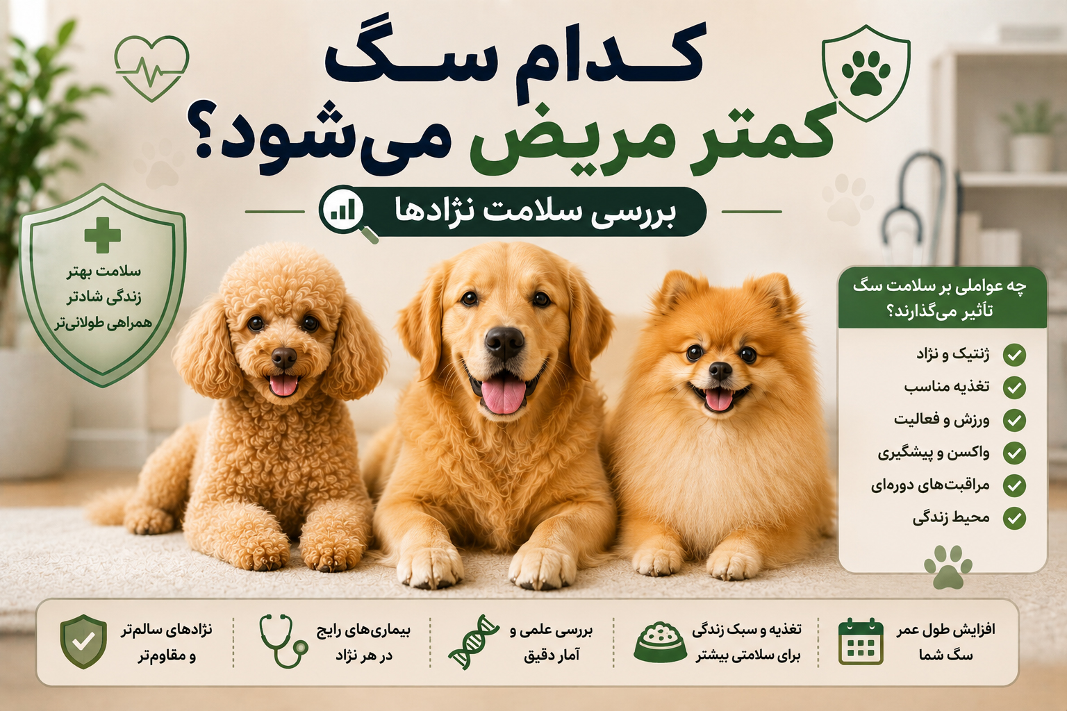 کدام سگ کمتر مریض میشود