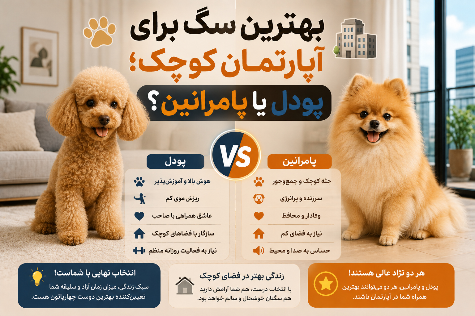 بهترین سگ برای آپارتمان کوچک