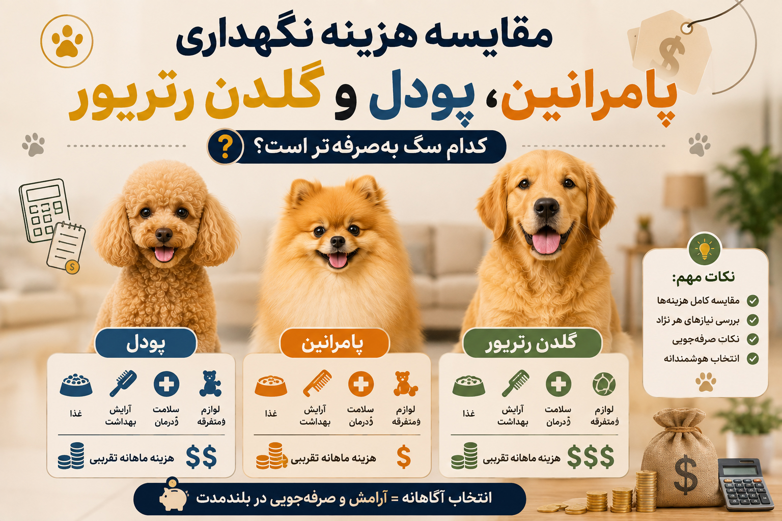 هزینه نگهداری سگ